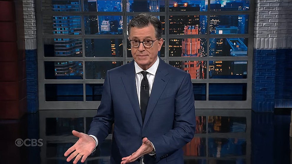 Colbert roasts Trump over Epstein ties