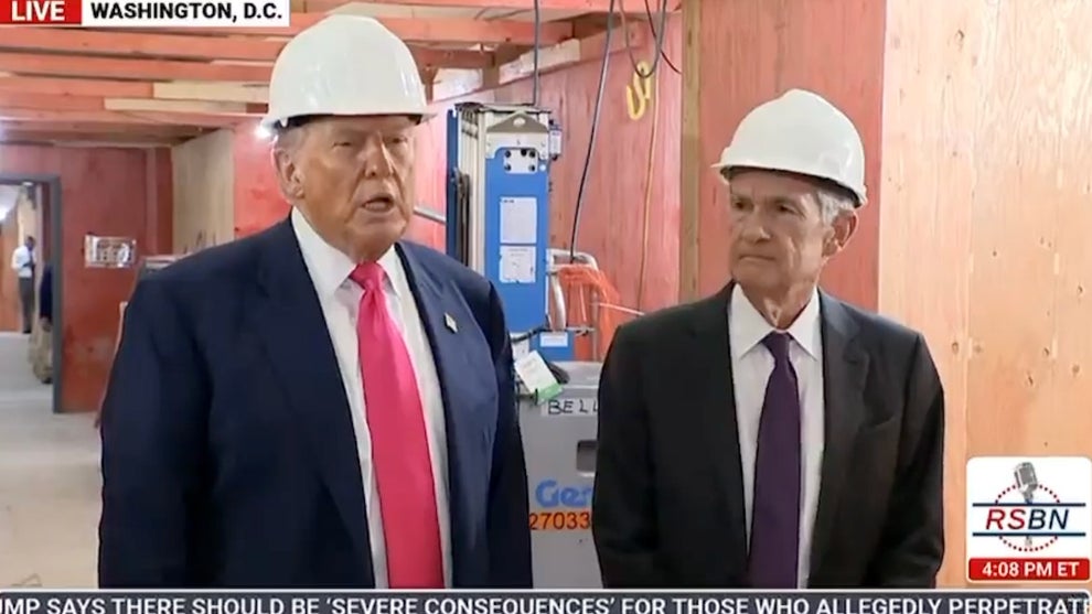 Donald Trump and Jerome Powell (Credit: RSBN)