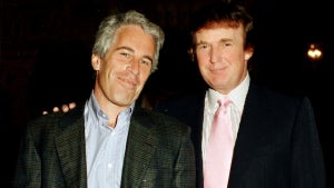 Jeffrey Epstein and Donald Trump at Mar-a-Lago in 1997 (Credit: Davidoff Studios/Getty Images)