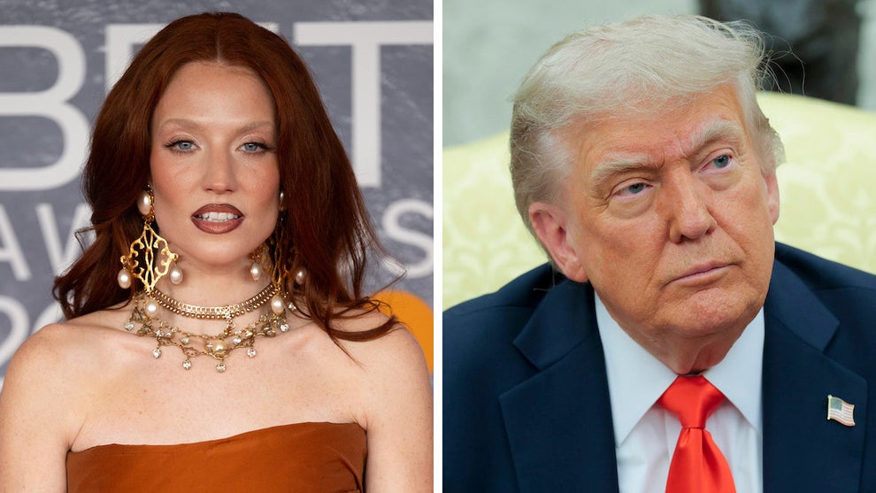 Jess Glynne and Donald Trump