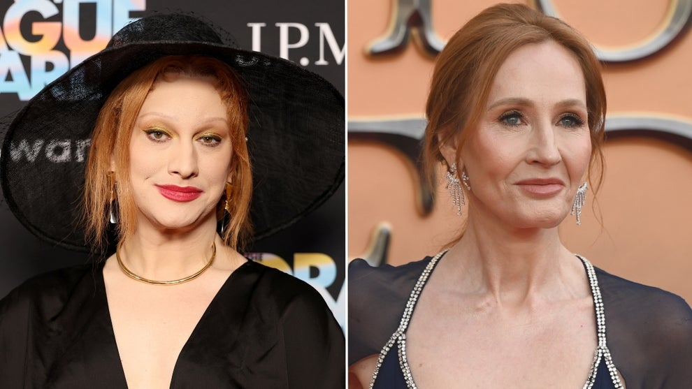 Left: Jinkx Monsoon (Michael Loccisano/Getty Images), Right: J.K. Rowling (Stuart C. Wilson/Getty Images)