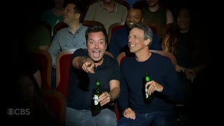Jimmy Fallon, Seth Meyers, Jon Stewart Help Stephen Colbert Parody Viral Coldplay Kiss Cam Moment | Video