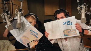 Ariana Grande and Josh Gad (Credit: Warner Bros. Pictures Animation)