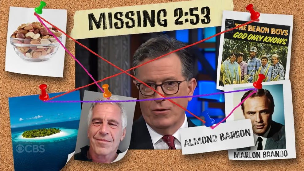 Stephen Colbert weighs in on Trump and Jeffrey Epstein