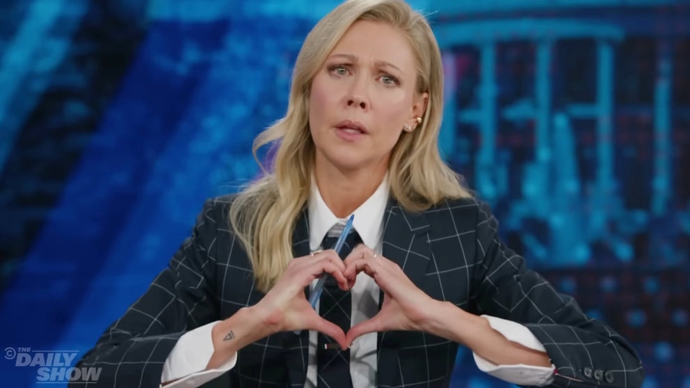 Desi Lydic hosting the July 30, 2025 edition of "The Daily Show" (Comedy Central)