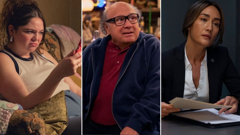 Left to right: “Too Much” (Netflix), “It’s Always Sunny in Philadelphia” (FXX), “Ballard” (Prime Video)