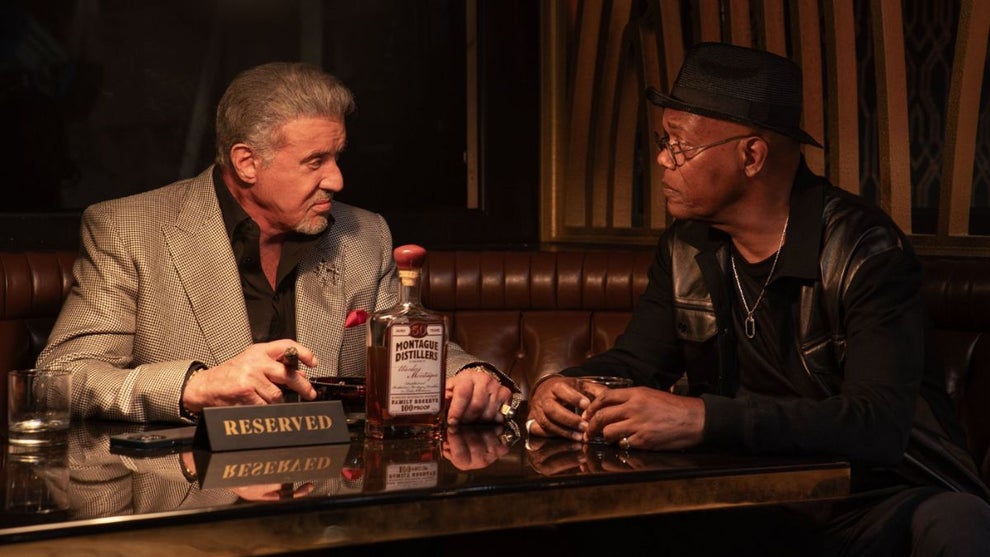 Sylvester Stallone and Samuel L. Jackson in "Tulsa King" (Credit: Brian Douglas/Paramount+)