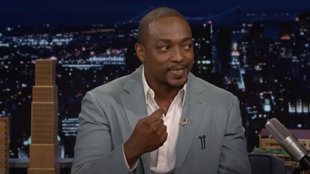 Anthony Mackie on "The Tonight Show" (Credit: NBC)