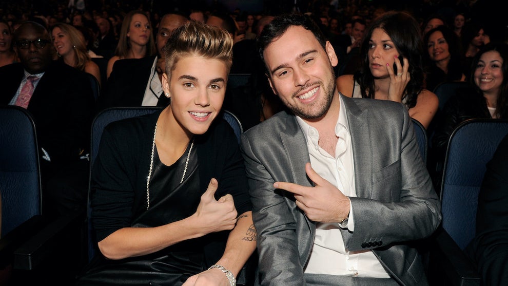 Justin Bieber and Scooter Braun