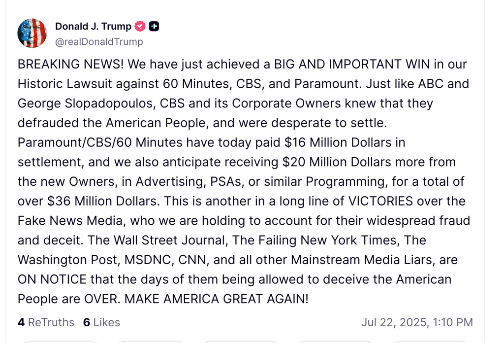 trump-truth-social-settlement-statement-paramount-skydance