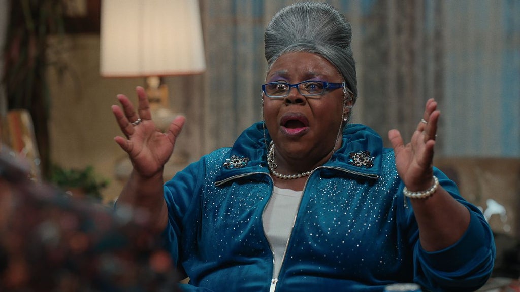 Cassi Davis as Aunt Bam  in "Madea's Destination Wedding" (Netflix)