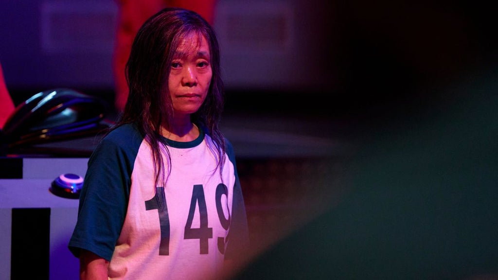 Kang Ae-shim as Jang Geum-ja/Player 149 in "Squid Game" Season 3 ((No Ju-han / Netflix)