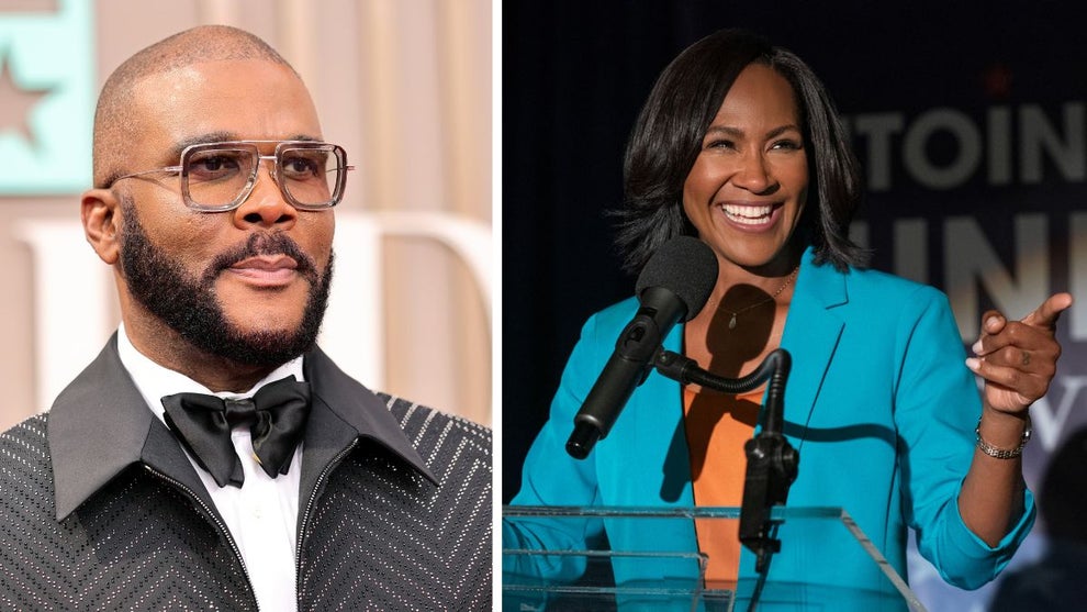 Tyler Perry, "She the People"/"Miss Governor" (Getty Images, Netflix)