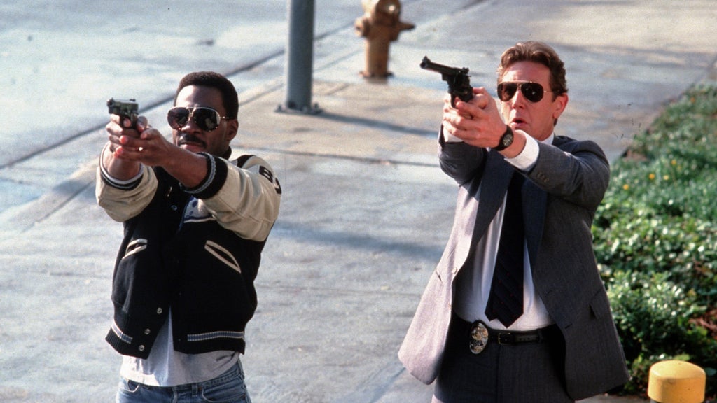 Eddie Murphy and Judge Reinhold in 'Beverly Hills Cop II' (Paramount)