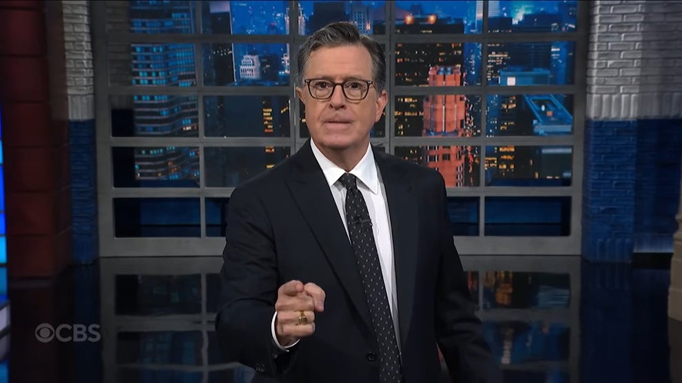 Colbert defends Gayle King, forgets his show is canceled for a second