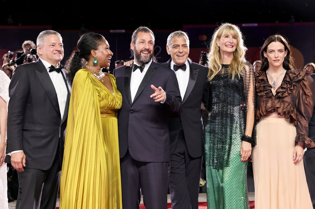 Ted Sarandos, Nicole Avant, Adam Sandler, George Clooney, Laura Dern, Riley Keough