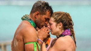 Joe Hunter and Eva Erickson on "Survivor" Season 48 (Credit: Robert Voets/CBS)