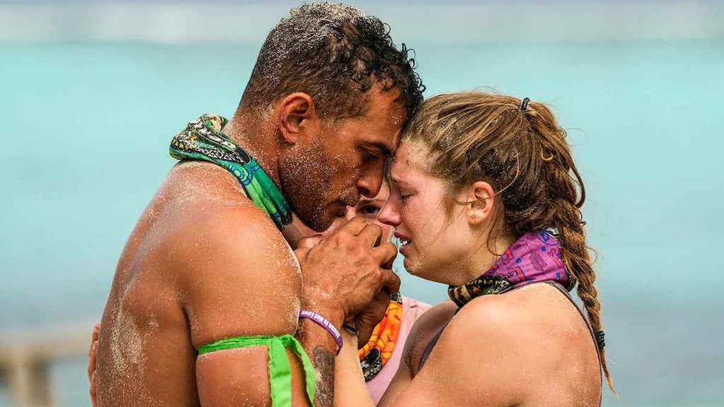 Joe Hunter and Eva Erickson on "Survivor" Season 48 (Credit: Robert Voets/CBS)
