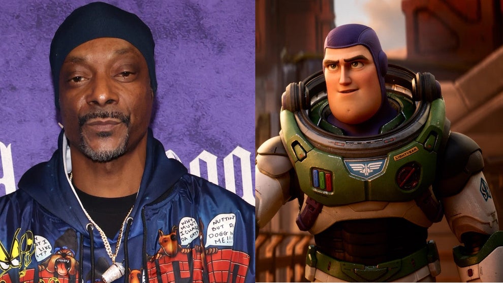 Snoop Dogg (Left), Buzz Lightyear from the movie "Lightyear" (Right)