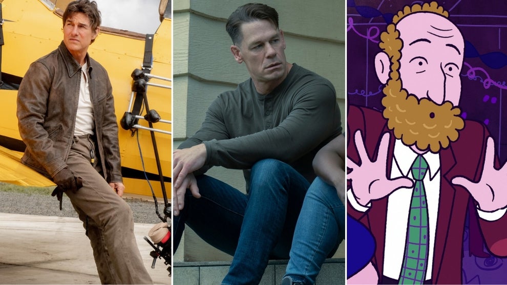 Left to right: "Mission: Impossible - The Final Reckoning" (Paramount Pictures), "Peacemaker" Season 2 (HBO Max) and "Long Story Short" (Netflix)