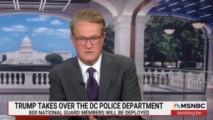 Joe Scarborough hosting the August 12, 2025 edition of "Morning Joe" (MSNBC)