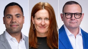 Left to right: Raj Singh (LinkedIn), Megan Colligan (Rich Polk/Getty Images) and Christopher Woodrow (MCT)