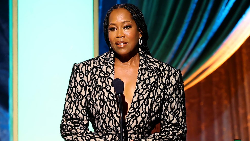 Regina King accepts the Trailblazer Award onstage at the Critics Choice Association's 7th Annual Celebration of Black Cinema & Television at Fairmont Century Plaza on December 09, 2024. (Leon Bennett/Getty Images)