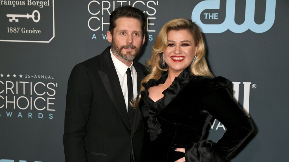 Brandon Blackstock (L) and Kelly Clarkson attend the 25th Annual Critics' Choice Awards at Barker Hangar on January 12, 2020 in Santa Monica, California. (Credit: Jeff Kravitz/FilmMagic)