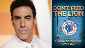 Sacha Baron Cohen endorses "Don't Feed the Lion," an upcoming middle-grade book on antisemitism. (Credit: Phillip Faraone/VF25/Getty Images/Arcadia Publishing)