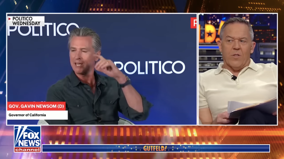 Gavin Newsom and Greg Gutfeld