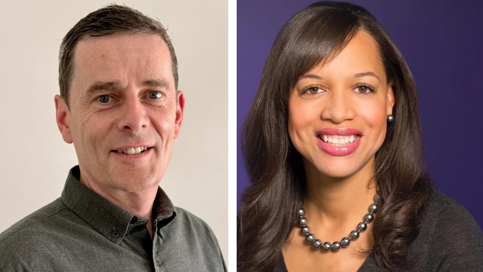 Tony Donohoe and Erin Teague