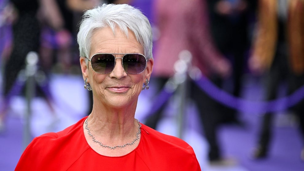 Jamie Lee Curtis attends the "Freakier Friday" UK premiere at Odeon Luxe Leicester Square on July 31, 2025 in London, England