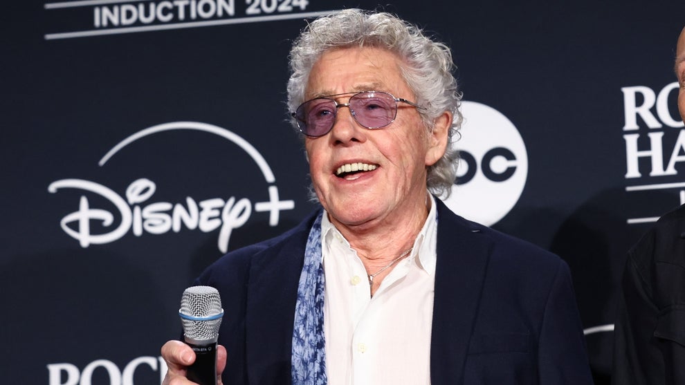 Roger Daltrey speaks in the press room during the 2024 Rock & Roll Hall Of Fame Induction Ceremony streaming on Disney+ at Rocket Mortgage Fieldhouse on October 19, 2024 in Cleveland, Ohio