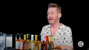 Macaulay Culkin on "Hot Ones" (Credit: YouTube, First We Feast)