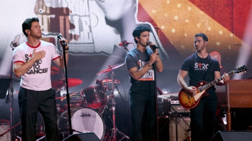 The Jonas Brothers at the Stand Up to Cancer event (Credit: Photo courtesy of ID)
