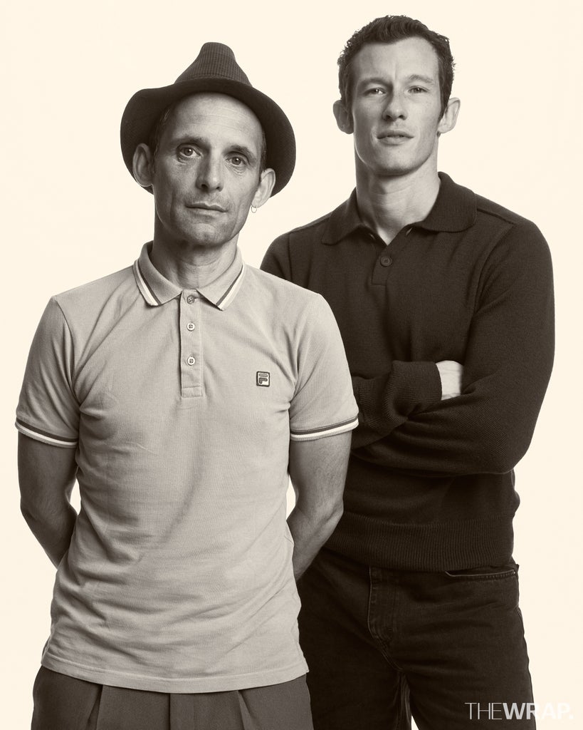 Mark Jenkin, writer, director and Callum Turner, actor, “Rose of Nevada” 