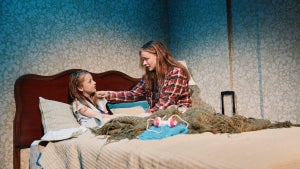 River Lipe-Smith and Chloë Grace Moretz in MCC Theater's 2025 production of CAROLINE - Photo by Emilio Madrid