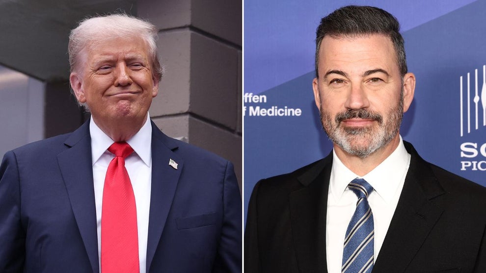 Left to right: President Donald Trump (Clive Brunskill/Getty Images), Jimmy Kimmel (Tommaso Boddi/Getty Images)