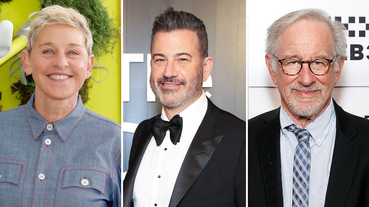 Ellen DeGeneres, Jimmy Kimmel, Steven Spielberg