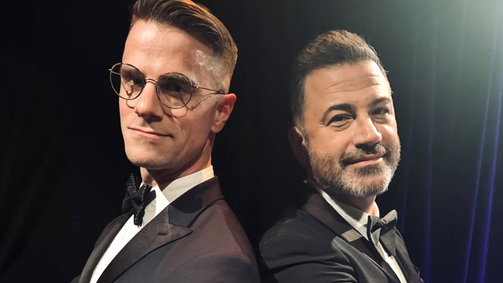 "Jimmy Kimmel Live!" writer Louis Virtel with Jimmy Kimmel in March 2024. (Credit: Instagram/@louisvirtel)