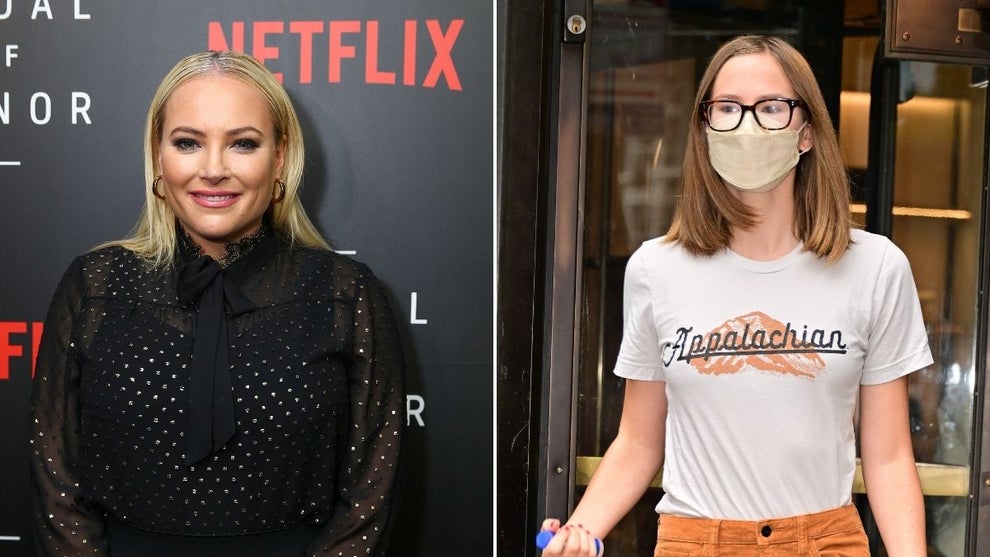 Left: Meghan McCain (Tasos Katopodis/Getty Images), Right: Violet Affleck (James Devaney/GC Images)