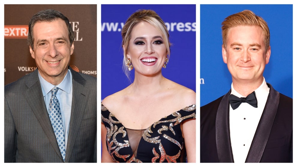Howard Kurtz, Jacqui Heinrich and Peter Doocy (Credit: Dave Kotinsky/Getty Images; Paul Morigi/Getty Images)