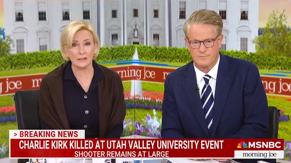 Mika Brzezinski and Joe Scarborough hosting the Sept. 11, 2025 edition of "Morning Joe" (MSNBC)