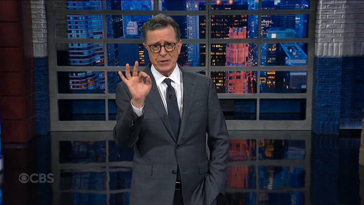 Stephen Colbert Jokes a Broken Clock ‘Was Close Friends With Jeffrey Epstein’ After Trump Differs With RFK Jr. on Vaccines | Video