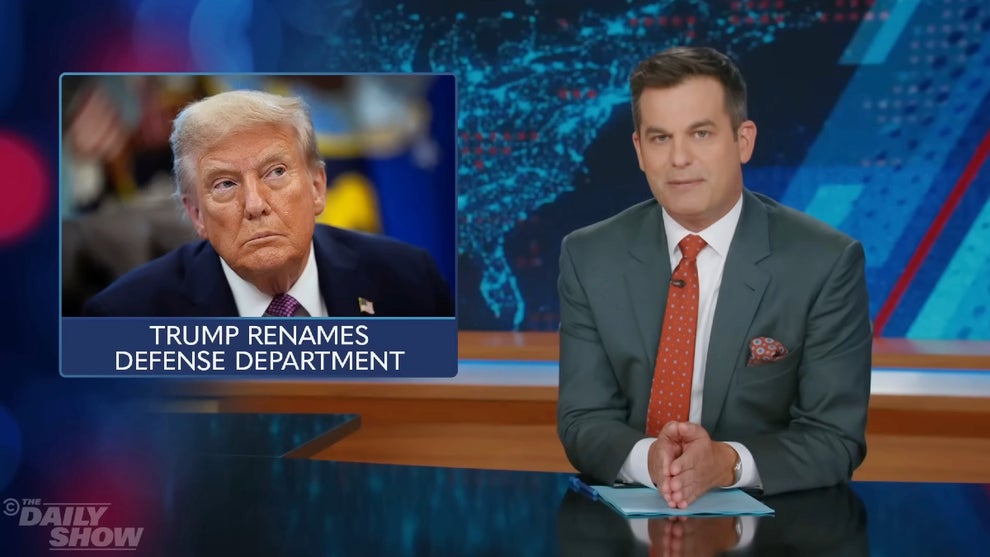 Michael Kosta hosting the Sept. 10, 2025 edition of "The Daily Show" (Comedy Central)