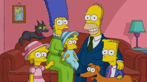 The Simpson family poses for a photo