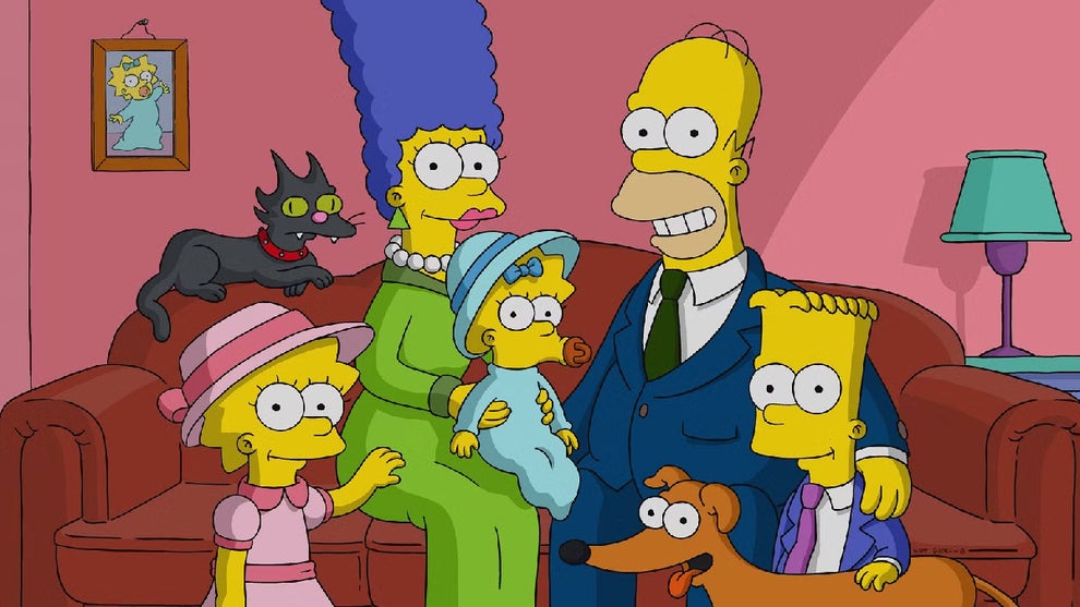 The Simpson family poses for a photo