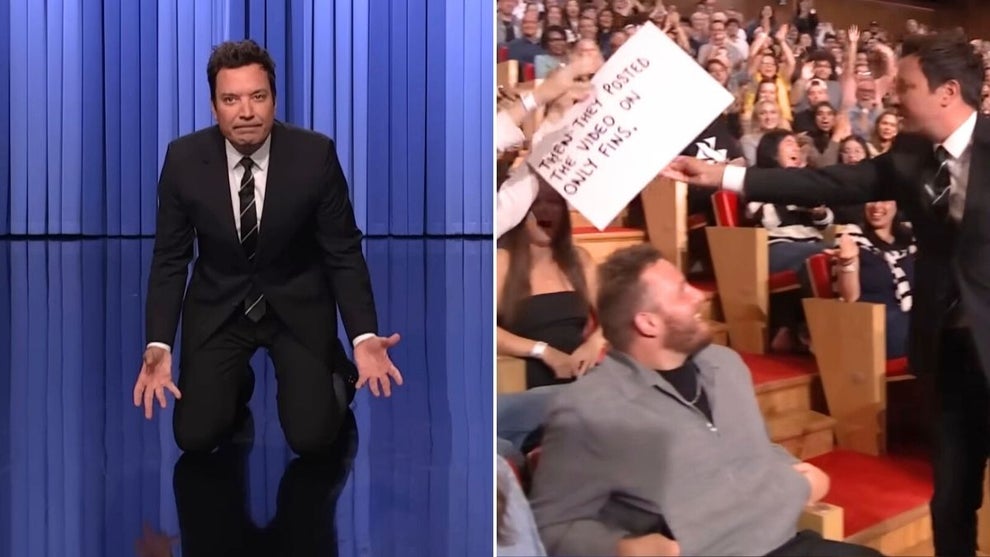 Jimmy Fallon literally gives away one of his jokes during the Sept. 24, 2025 edition of "The Tonight Show" (NBC)