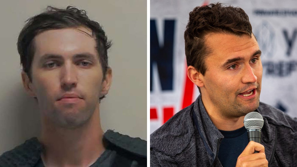 Alleged Utah Valley University shooter Tyler Robinson, 22, and right-wing political organizer Charlie Kirk, 31. (Credit: Getty Images)