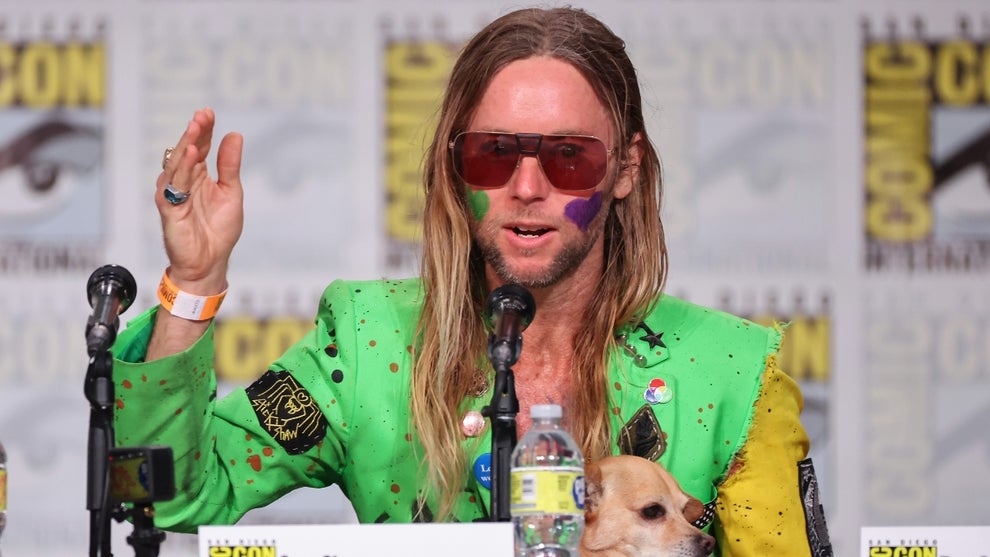 Greg Cipes speaks onstage at "Ship-It Show Live" with Tara Strong and Greg Cipes during 2022 Comic-Con International: San Diego at San Diego Convention Center on July 21, 2022 in San Diego, California